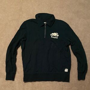 Roots Women’s Dark Green Zip Up Sweater